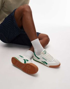 Reebok Reebok Campio sneakers in off-white and green