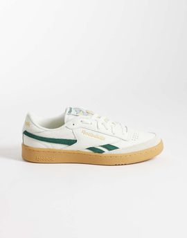 Reebok Reebok Club C Revenge sneakers in white and green with gum sole