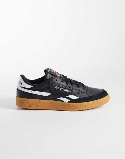 Reebok Reebok Club C Revenge trainers in black with gum sole