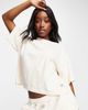 Reebok Reebok cropped t-shirt in off white - CREAM - 1