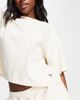 Reebok Reebok cropped t-shirt in off white - CREAM - 2