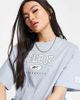 Reebok Reebok freestyle oversized t-shirt in baby blue - 1