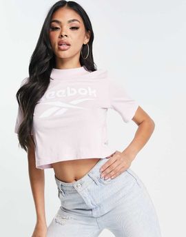 Reebok Reebok Identity Cropped t-shirt in light pink
