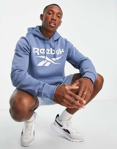 Reebok Reebok Identity fleece hoodie in blue slate - part of a set
