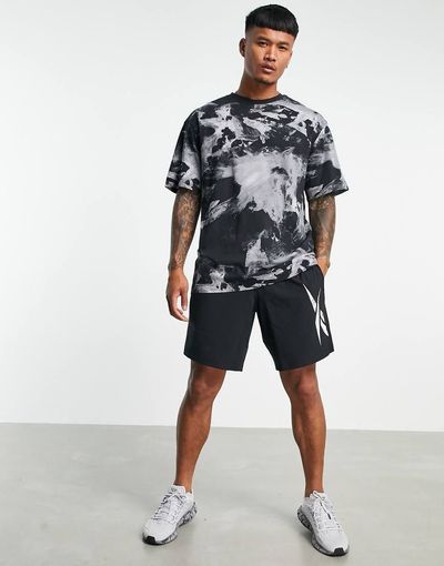 Reebok Reebok jersey t-shirts in black and gray wash