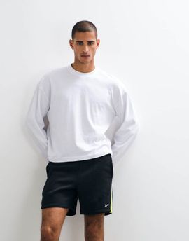 Reebok Reebok Siderwinder Football sweat 7"" shorts in black