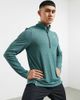 Reebok Reebok Training Activchill 1/4 zip long sleeve top in green - 3