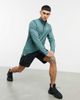 Reebok Reebok Training Activchill 1/4 zip long sleeve top in green - 4