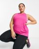 Reebok Reebok Training Plus Techstyle burnout print tank top in pink - 1