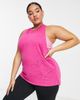 Reebok Reebok Training Plus Techstyle burnout print tank top in pink - 4