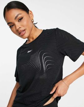 Reebok Reebok Training Techstyle burnout t-shirt in black