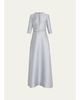 Reem Acra Bead-Embellished Mikado Keyhole Kaftan - 1