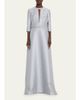 Reem Acra Bead-Embellished Mikado Keyhole Kaftan - 2