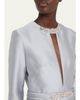 Reem Acra Bead-Embellished Mikado Keyhole Kaftan - 5