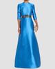Reem Acra Reem Acra Women's Mikado Embroidered Three-Quarter Sleeve Gown - 2