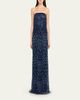 Reem Acra Strapless Crystal Embellished Evening Gown - 2