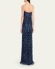 Reem Acra Strapless Crystal Embellished Evening Gown - 3