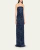 Reem Acra Strapless Crystal Embellished Evening Gown - 4