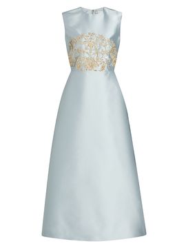 Reem Acra Women's Embroidered Piqué Cocktail Dress
