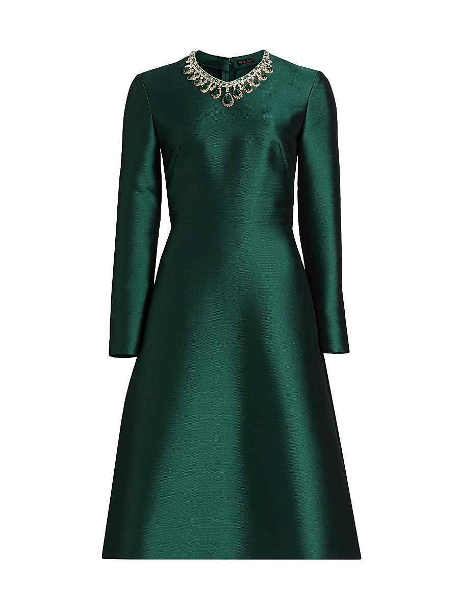 reem acra green dress Reem