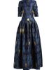 Reem Acra Women's Lamé Brocade Dropped Waist Gown - 1