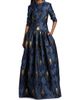 Reem Acra Women's Lamé Brocade Dropped Waist Gown - 3
