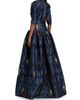 Reem Acra Women's Lamé Brocade Dropped Waist Gown - 5