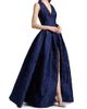 Reem Acra Women's Metallic Brocade Belted Ballgown - 4