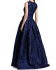 Reem Acra Women's Metallic Brocade Belted Ballgown - 5