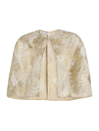 Reem Acra Women's Raffia Metallic Capelet