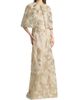 Reem Acra Women's Raffia Metallic Capelet - 2