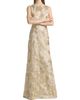 Reem Acra Women's Raffia Metallic Sleeveless A-Line Gown - 3