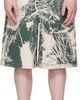Reese Cooper Reese Cooper Khaki & Off-White Duck Canvas Patch Pocket Cargo Shorts - 1