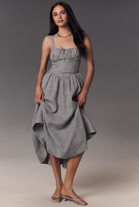 Reformation Balia 100% Linen Midi Dress