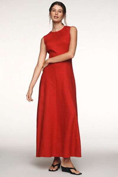 Reformation Cecilia 100% Linen Maxi Dress