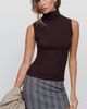 Reformation Colbie Knit Turtle-Neck Tank Top - 1