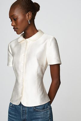 Reformation Haley-Kate Collared Top