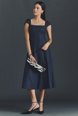 Reformation - Harlie Cap-Sleeve A-Line Midi Dress Reformation - Harlie Cap-Sleeve A-Line Midi Dress