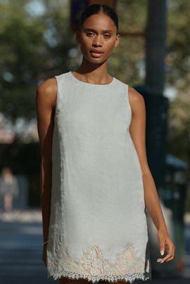 Reformation Jessalyn 100% Linen Shift Dress