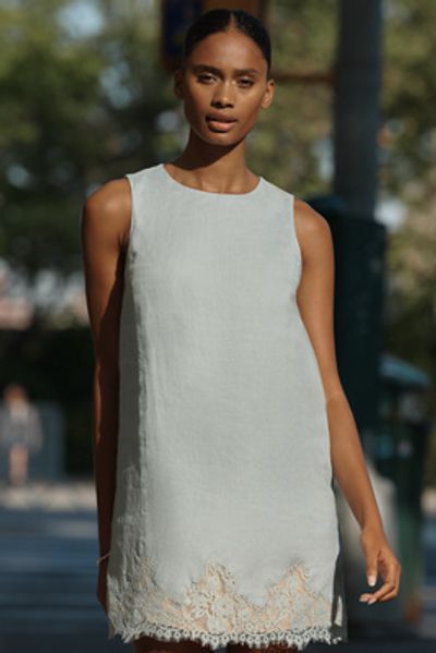 Reformation Jessalyn 100% Linen Shift Dress