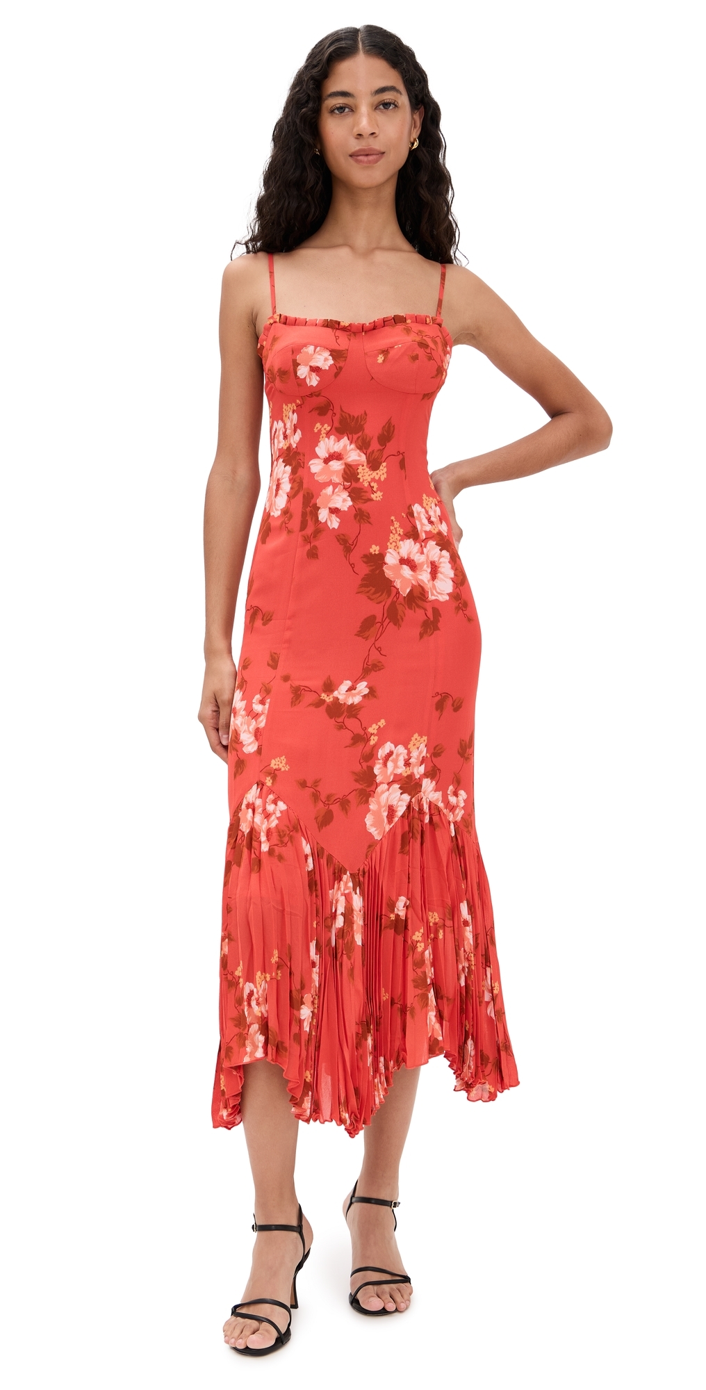 Reformation - Aiko Dress Coral Bloom 12