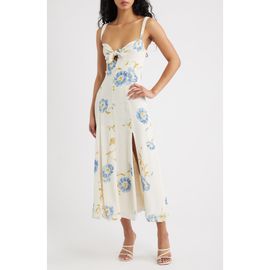 Reformation Reformation Aislinn Floral Tie Front Dress