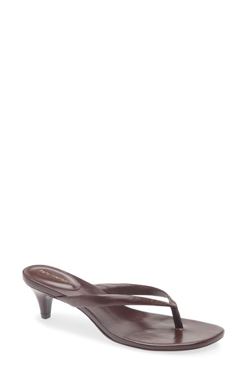 Reformation Reformation Amelia Leather Heeled Thong Sandal