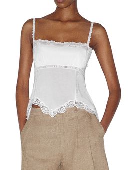 Reformation Reformation Apricot Lace Inset Top