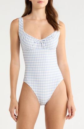 Reformation Reformation Bahia Gingham One-Piece Swimsuit
