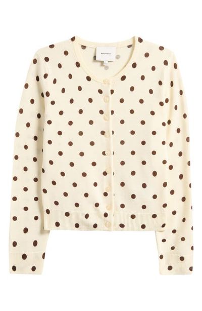 Reformation Reformation Bernadette Polka Dot Wool Cardigan