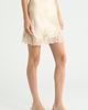 Reformation Reformation Carolina Lace Trim Silk Miniskirt - 3