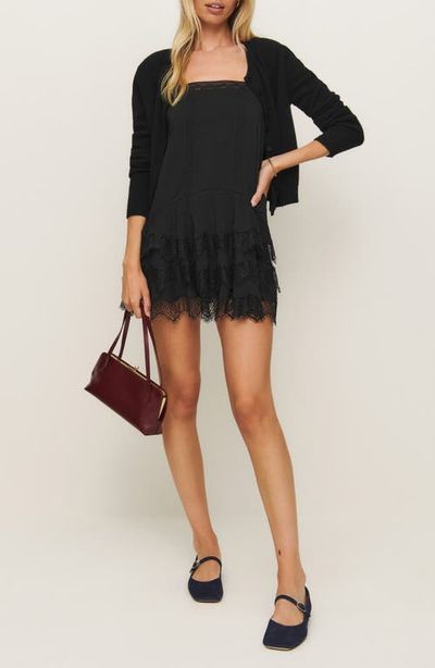 Reformation Reformation Cleodora Lace Trim Minidress