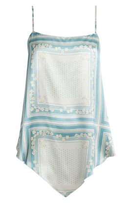 Reformation Reformation Esme Scarf Print Silk Camisole