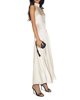 Reformation Reformation Katelyn Silk Halter Dress